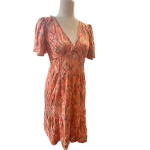 Knox Rose Orange Patterned Mini Dress